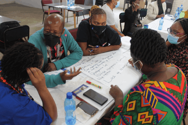 Participants at one of our many workshops. This was hosted with IOM on migrant issues