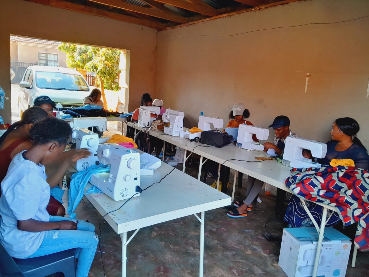 Sewing lessons at Outreach Foundation in Musina